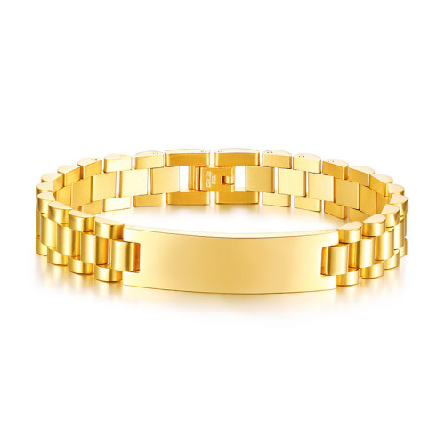 bangles 飾品鈦鋼男士彎牌手鏈可刻字錶帶情侶女不鏽鋼BR-409