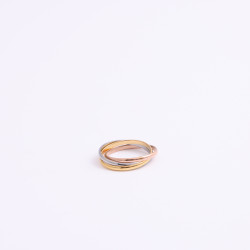 無縫三環戒指 鈦鋼電鍍18k金