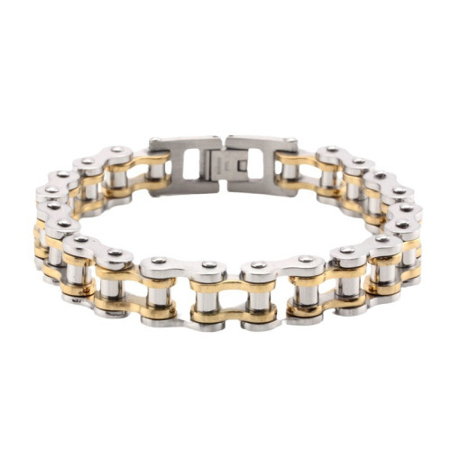 日韓不鏽鋼男士手鏈機車手鏈歐美龐克單車手鏈女士手鏈情侶手鏈