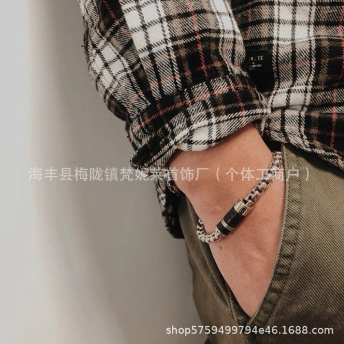 香水瓶老花皮手鏈可旋轉開口古巴鏈同款輕奢潮酷嘻哈情侶手環