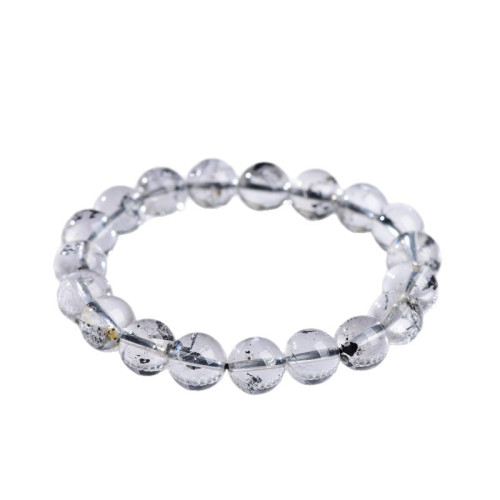 七禧珠寶水晶閃靈鑽圓珠手鏈閃靈幸運石手串可塘