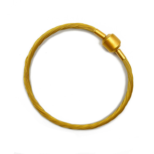 不鏽鋼周家手繩進口軟絲配繩編織生生轉運珠配件黃金色男女款手鏈