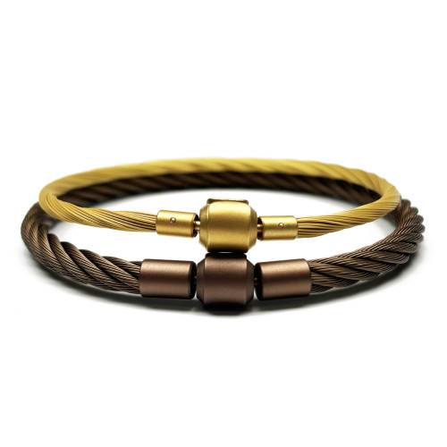 不鏽鋼周家手繩進口軟絲配繩編織生生轉運珠配件黃金色男女款手鏈