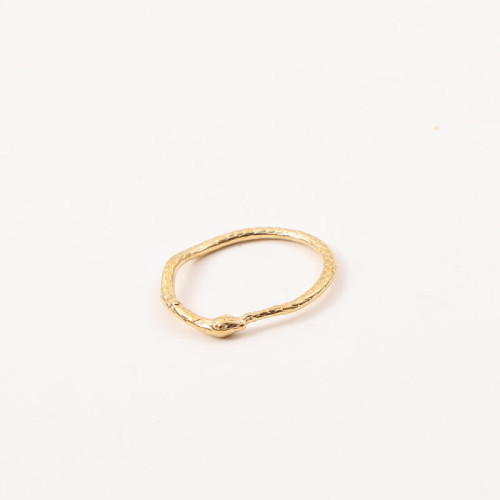 細蛇 戒指 細款  鈦鋼電鍍18k金