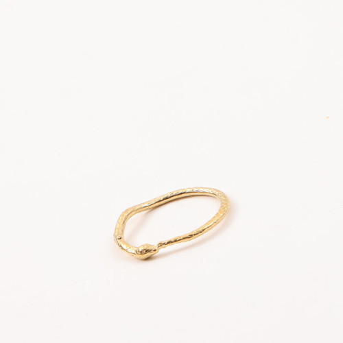 細蛇 戒指 細款  鈦鋼電鍍18k金