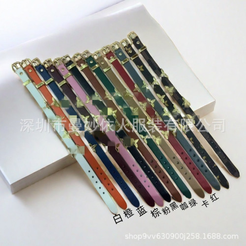 輕奢個性歐美真皮革手鏈高級感女冷淡風百搭經典流行星星手環