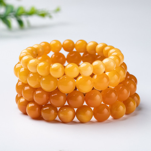 天然原礦緬黃玉手串圓珠手鏈緬甸黃龍玉蛋黃色玉石文玩手串男女款 天然原礦緬黃玉手串圓珠手鏈緬甸黃龍玉蛋黃色玉石文玩手串男女款