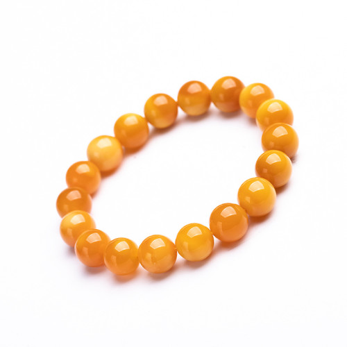 天然原礦緬黃玉手串圓珠手鏈緬甸黃龍玉蛋黃色玉石文玩手串男女款 天然原礦緬黃玉手串圓珠手鏈緬甸黃龍玉蛋黃色玉石文玩手串男女款