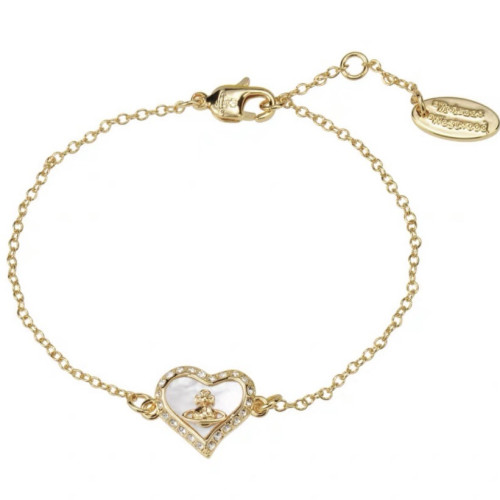 西太後愛心貝母手鏈女 薇薇安土星愛心貝殼系列手鏈女精緻高級感