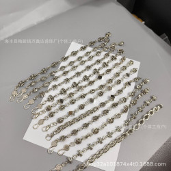 克羅伈手鏈S925標骰子寶劍十字花男女手飾歐美復古情侶芒星情侶鏈