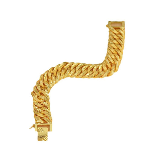 24K鍍金中東18N批花男士女士奢華手鏈批花手鏈適合節日派對禮物