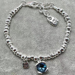 歐美西班牙Uno手鏈女性藍水晶鋯串珠寶石手飾珠寶禮幾何元素