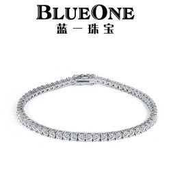 高級感網球鏈滿鑽手鏈單排鋯石歐美嘻哈時尚男女飾品