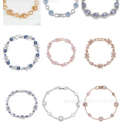 GVC紀家高品質四葉草手鏈蝶戀花飾單排鑽運珠雙面鑽光澤水晶系列