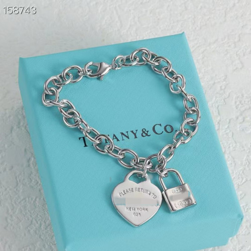 蒂家心形英文吊牌情侶手鏈愛心OT釦藍色琺瑯桃心圈手飾琺瑯工藝