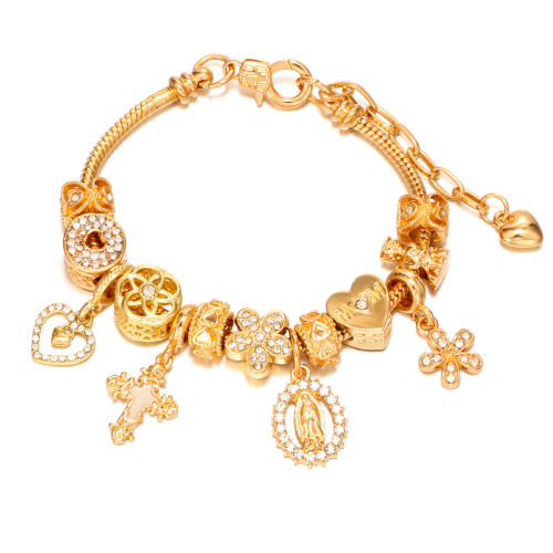 潘家DIY藍色惡魔之眼琉璃鑲鑽星星手飾精緻搭配潮流個性手鏈