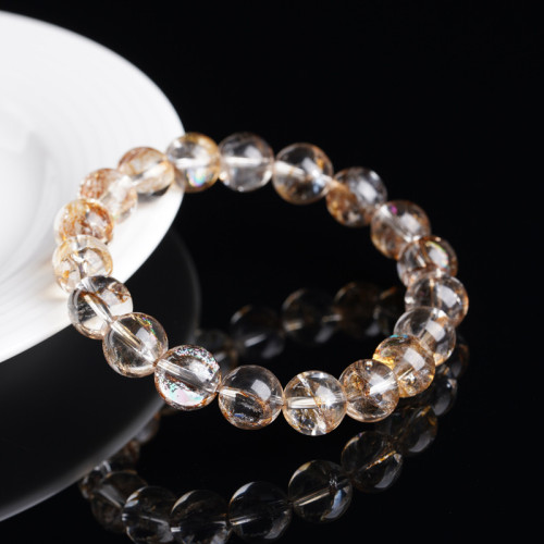 可塘七禧珠寶金箔膠花水晶手鏈男女款式星光璀璨金箔膠花手串