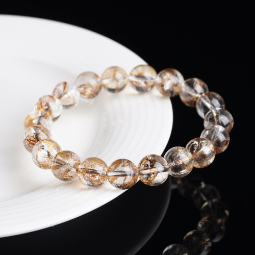 可塘七禧珠寶金箔膠花水晶手鏈男女款式星光璀璨金箔膠花手串