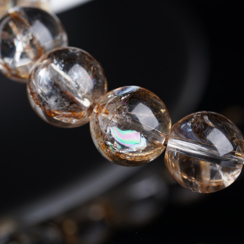 可塘七禧珠寶金箔膠花水晶手鏈男女款式星光璀璨金箔膠花手串