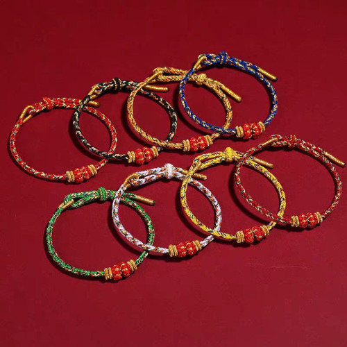 普陀山本命年紅繩編織繩手鏈十二生肖龍年手工蛇繩男女款生肖手鏈