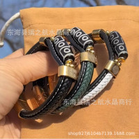 北京藏式手鏈皮質九眼天珠平安手環民族風男女情侶手串