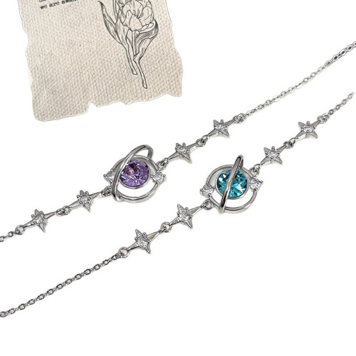 施家華子手鏈爆閃輕奢款小衆韓系多巴胺氛圍感華子耳釘飾品可調節 施家華子手鏈爆閃輕奢款小衆韓系多巴胺氛圍感華子耳釘飾品可調節