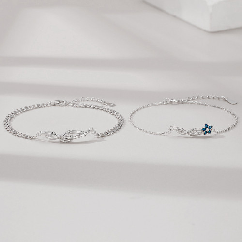 荊棘與玫瑰情侶手鏈純銀925小衆設計森系ins風七夕情人節禮物手飾 荊棘與玫瑰情侶手鏈純銀925小衆設計森系ins風七夕情人節禮物手飾