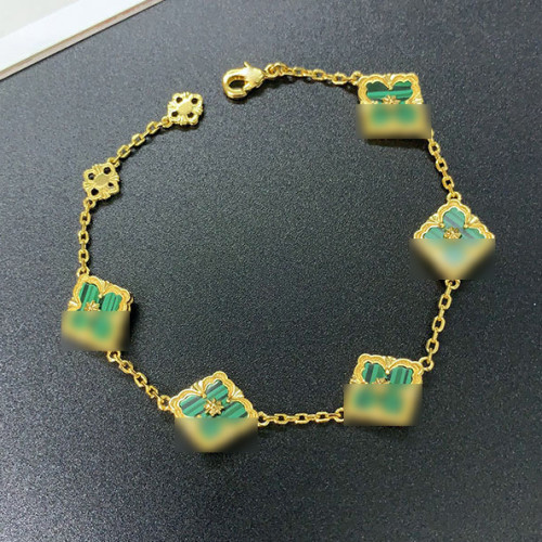 意大利新款四葉草拉絲五花手鏈女 復古宮廷風輕奢時尚高級感手飾 意大利新款四葉草拉絲五花手鏈女 復古宮廷風輕奢時尚高級感手飾