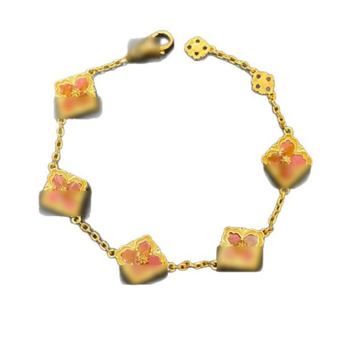 意大利新款四葉草拉絲五花手鏈女 復古宮廷風輕奢時尚高級感手飾 意大利新款四葉草拉絲五花手鏈女 復古宮廷風輕奢時尚高級感手飾