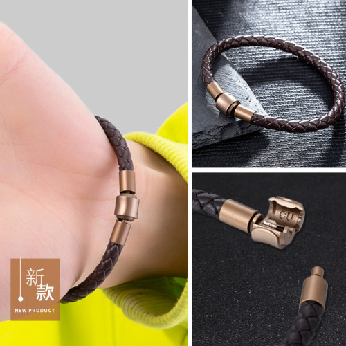 編織牛皮繩手鏈男女手繩潮百搭串3D黃金串珠轉運珠紅黑繩手鏈 編織牛皮繩手鏈男女手繩潮百搭串3D黃金串珠轉運珠紅黑繩手鏈