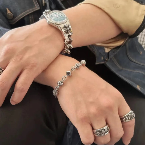 潮款飾品骰子手鏈泰銀復古做舊男女士手飾龍蝦釦歐美嘻哈龐克歐美 潮款飾品骰子手鏈泰銀復古做舊男女士手飾龍蝦釦歐美嘻哈龐克歐美