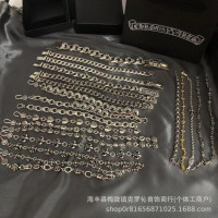 復古做舊CH潮牌克羅伈手鏈s925標寶劍十字架花球骰子金色男女飾品