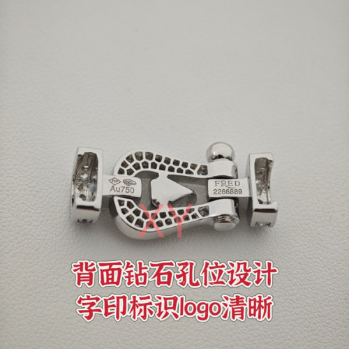 新款費雷德大號滿鑽馬蹄釦紅繩高版本鑲鑽手鏈情侶手繩