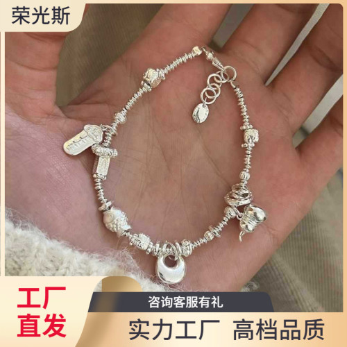 鳳祥同款足銀純銀葫蘆小胖福吊墜手鏈女設計感風手飾禮物 鳳祥同款足銀純銀葫蘆小胖福吊墜手鏈女設計感風手飾禮物