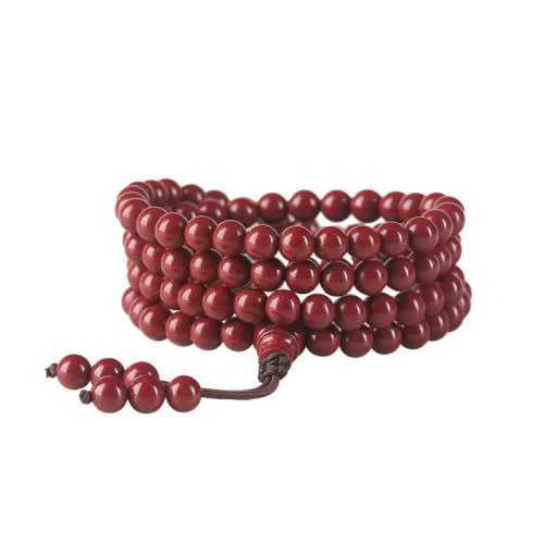 原礦硃砂108手串女款男天然高含量紫金砂帝王砂紅砂多圈手鏈