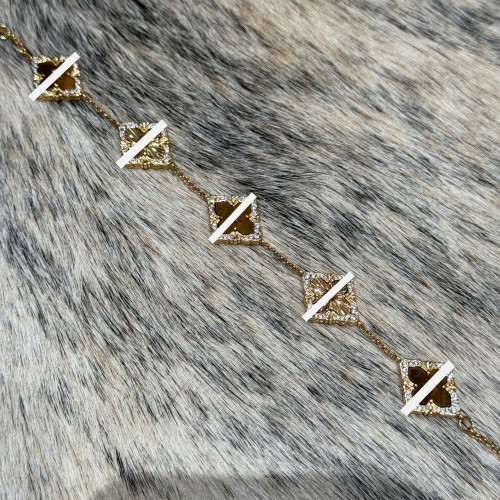 意大利新款五花手鏈歌劇院女 百搭精緻中古飾品cnc虎眼石首飾 意大利新款五花手鏈歌劇院女 百搭精緻中古飾品cnc虎眼石首飾