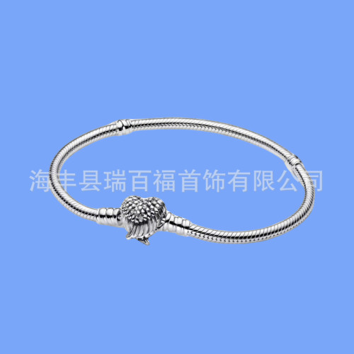 潘家鍍925銀家族樹蛇骨手鏈diy配件新款黃金愛心成品手串 潘家鍍925銀家族樹蛇骨手鏈diy配件新款黃金愛心成品手串