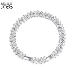 錦瑟韓版ins風時尚銅手鏈 簡約鋯石手環小衆潮流手飾配飾手鏈配飾