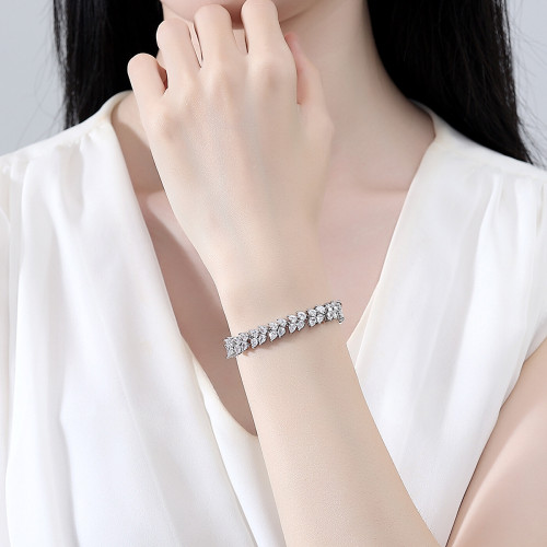 錦瑟韓版ins風時尚銅手鏈 簡約鋯石手環小衆潮流手飾配飾手鏈配飾