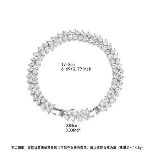 錦瑟韓版ins風時尚銅手鏈 簡約鋯石手環小衆潮流手飾配飾手鏈配飾