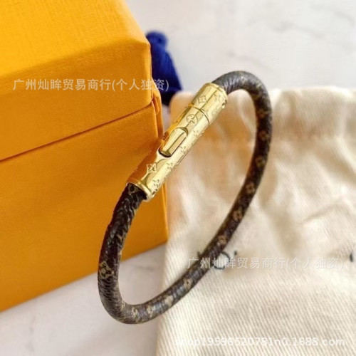 L經典爆款老花皮繩手鏈女情侶同款時尚百搭手繩輕奢高級簡約DIY手