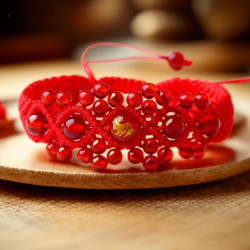 2026馬年本命年紅繩手鏈十二生肖屬馬鼠牛兔蛇紅瑪瑙手工編織男女