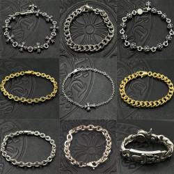 潮款飾品泰銀復古細款字母插片骰子男女士十字花球集合鏈手飾手環