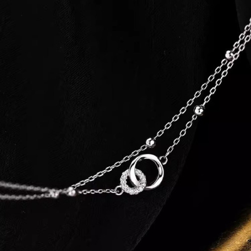 S925純銀圓環手鏈女生小衆設計高級感閨蜜手鐲輕奢手鏈極簡