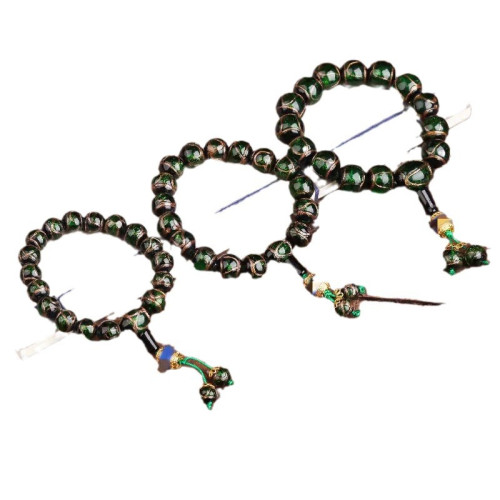 雍香灰琉璃手串宮廷風古法琉璃本命年手鏈男女款法物彿珠手持