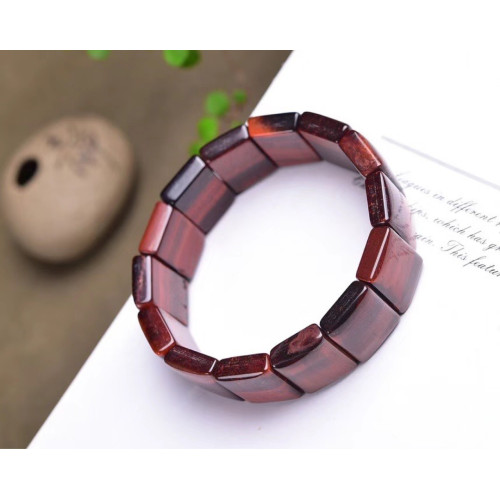 零售 天然紅虎手排手鏈