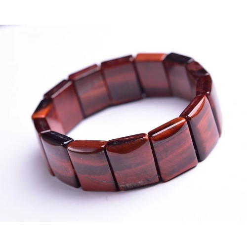 零售 天然紅虎手排手鏈