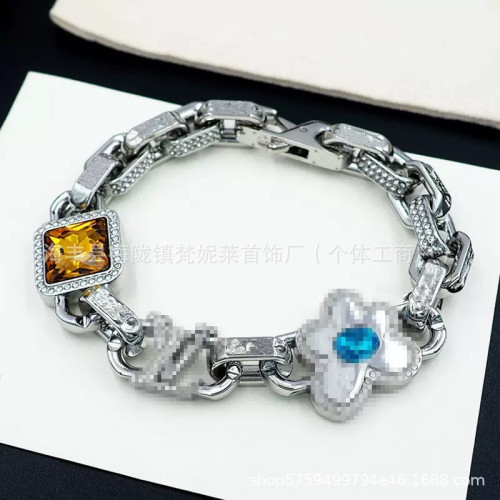 驢家新款竹節手鏈歐美鈦鋼字母古巴嘻哈夜店網紅爆款項鍊