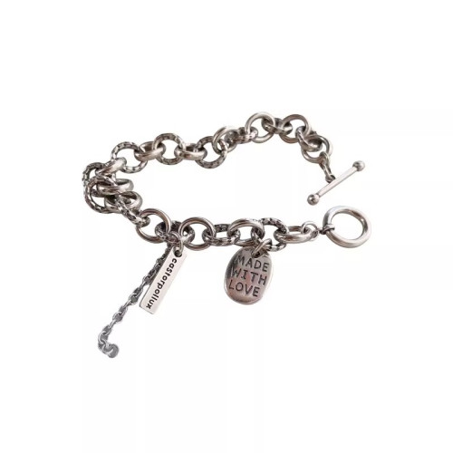 韓版重工復古字牌手鏈時尚創意潮款網紅個性冷淡風手飾手串新品