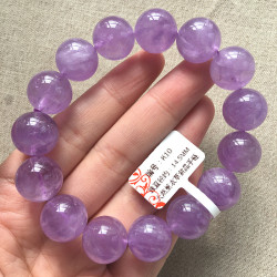 大顆粒天然巴西薰衣草紫水晶手鏈女 紫色手串男學生日禮物飾禮物